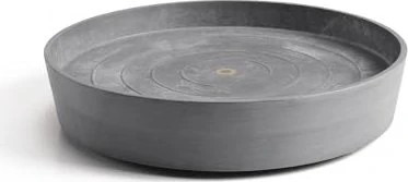 Ecopots Amsterdam Blumentopfuntersetzer mit Rollen rund 29cm grey