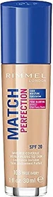 Rimmel Match Perfection Foundation 103 true ivory LSF20, 30ml