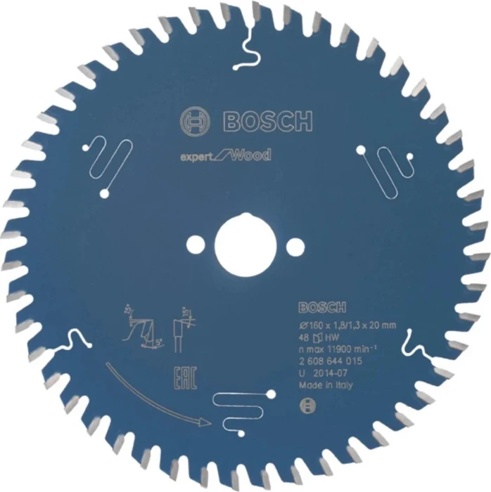 Bosch Professional Expert for Wood Kreissägeblatt 48Z, 160x1.3x20mm, 1 Stück