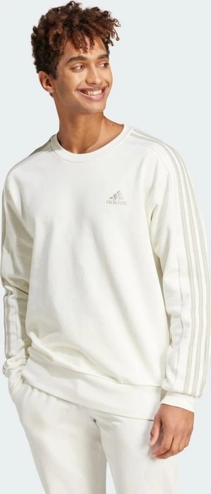 adidas Essentials French Terry 3-Streifen Sweatshirt off white (Herren)