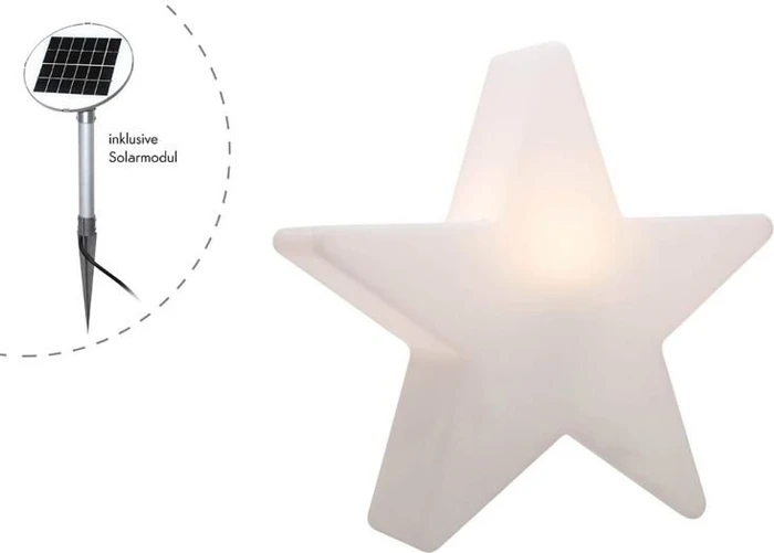 8 seasons design Solar White Motiv Shining Star 100cm LED warmweiß