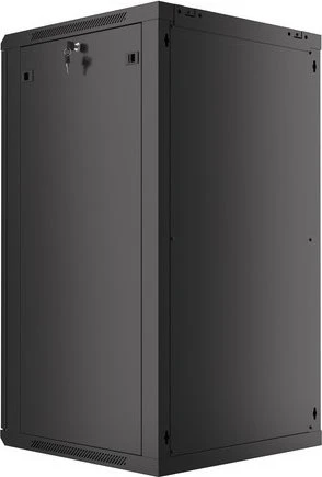 Lanberg 19" Wandschrank 22HE, hängend, Flat Pack, Glastür, IP20, RAL 9004, 600mm tief