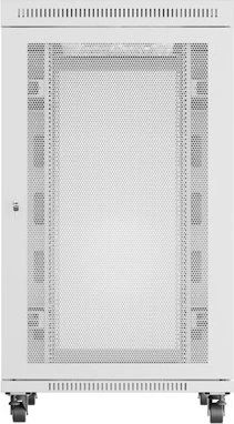 Lanberg 19" Rackschrank 27HE, LCD, freistehend, Flat Pack, Gitternetztür, IP20, RAL 7035, 1000mm tief