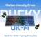Ducky OK-M-98, Black and Blue, KKT Red Wine Linear, USB/Bluetooth, DE Vorschaubild