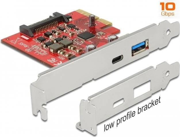 DeLOCK 1x USB-C 3.1, 1x USB-A 3.1, PCIe 3.0 x4