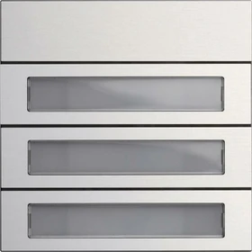 Gira System 106 Ruftastenmodul 3 Teilnehmer, aluminium