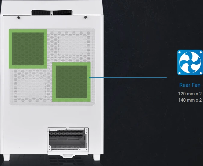 Thermaltake The Tower 500 Snow Edition, weiß, Glasfenster