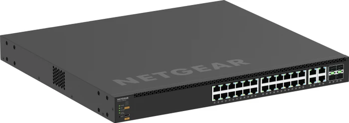 Netgear AVoIP M4350 Rackmount 2.5G Managed Switch, 28x RJ-45, 4x SFP28, 688W PoE++