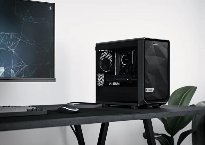 Fractal Design Meshify 2 Nano White TG Clear Tint, Glasfenster, Mini-ITX