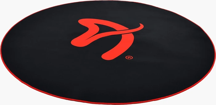 Arozzi Zona Bodenschutzmatte, Black Red, rund, weich