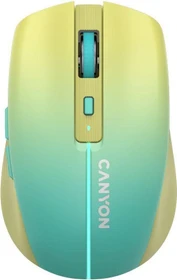 Canyon MW-44 Rechargeable Wireless Mouse blau/gelb, USB/Bluetooth (CNS-CMSW44UA)