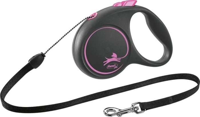 flexi Black Design S, Seil, 5m, Pink