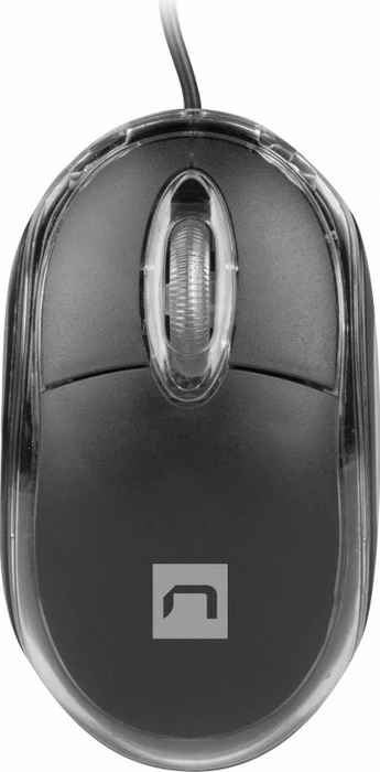 Natec Vireo 2 Wired Mouse schwarz/transparent, USB