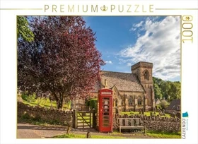 Calvendo Rote Telefonzelle auf dem Dorfplatz von Snowshill in den Cotswolds, England