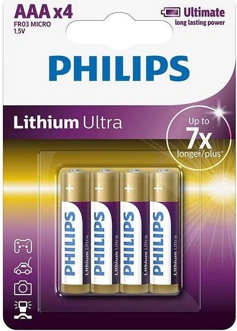 Philips Lithium Ultra Micro AAA, 4er-Pack (FR03LB4A/10)