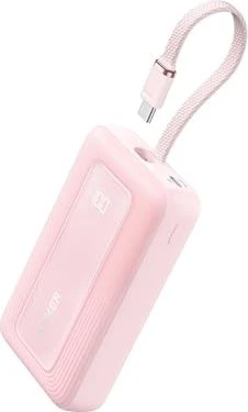 Anker Zolo Power Bank (20K, 30W, Built-In USB-C Cable) rosa
