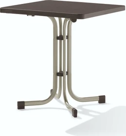 Sieger Boulevard mecalit-Pro Klapptisch 70x70cm champagner/schieferdekor mocca