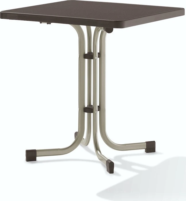 Sieger Boulevard mecalit-Pro Klapptisch 70x70cm champagner/schieferdekor mocca