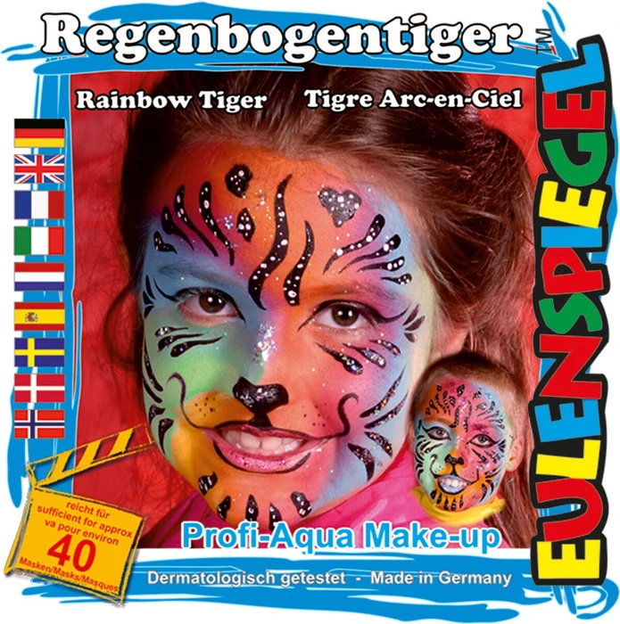 Eulenspiegel Regenbogentiger Schmink-Palette