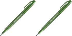 Pentel Brush Sign Pen SES15C olivgrün, 10er-Pack