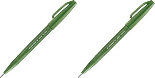 Pentel Brush Sign Pen SES15C olivgrün, 10er-Pack