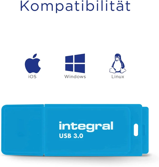 Integral Neon 512GB blau, USB-A, USB 3.2 Gen 1×1