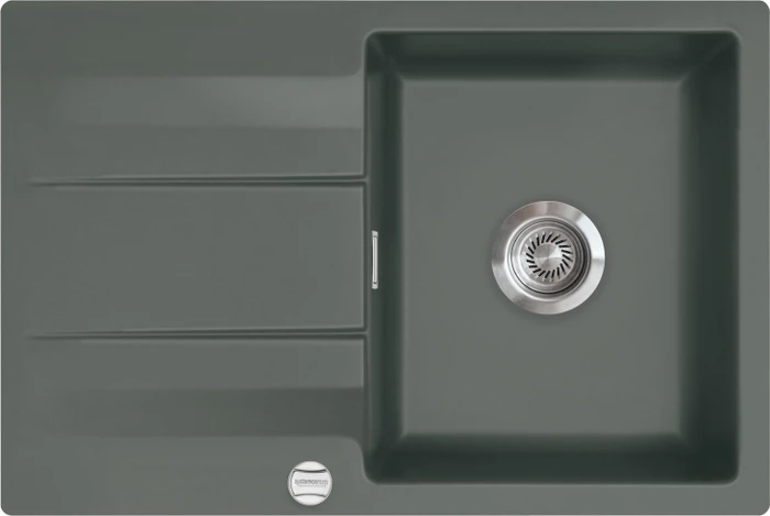 systemceram Genea 75 F Einbau Becken reversibel mit Ablauffernbedienung lava