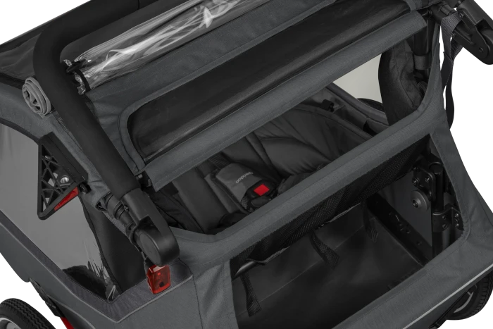 Qeridoo Kidgoo 2 Lite Fahrradanhänger steel grey (Modell 2026)