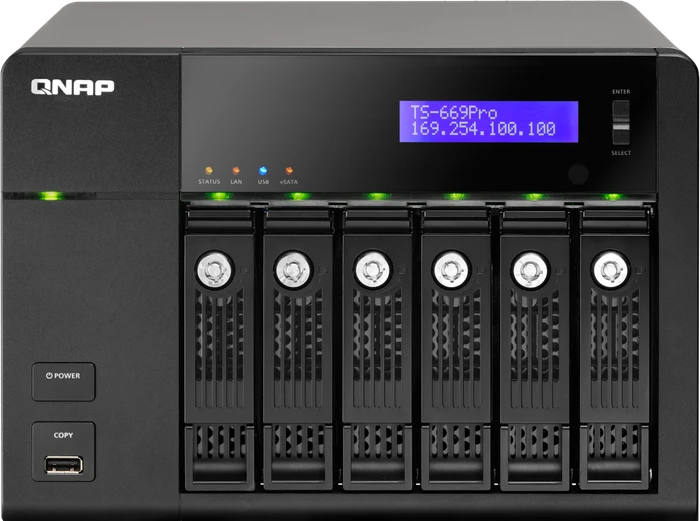 QNAP Turbo Station TS-669 Pro 24TB, 1GB RAM, 2x RJ-45 1000Base-T, 2x USB-A 3.0