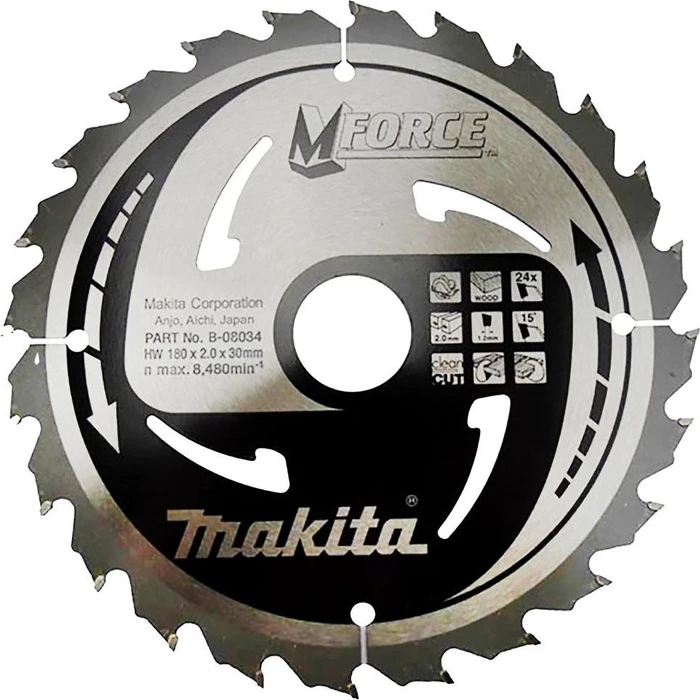Makita M-Force Kreissägeblatt 24Z, 180x2x30mm, 1 Stück