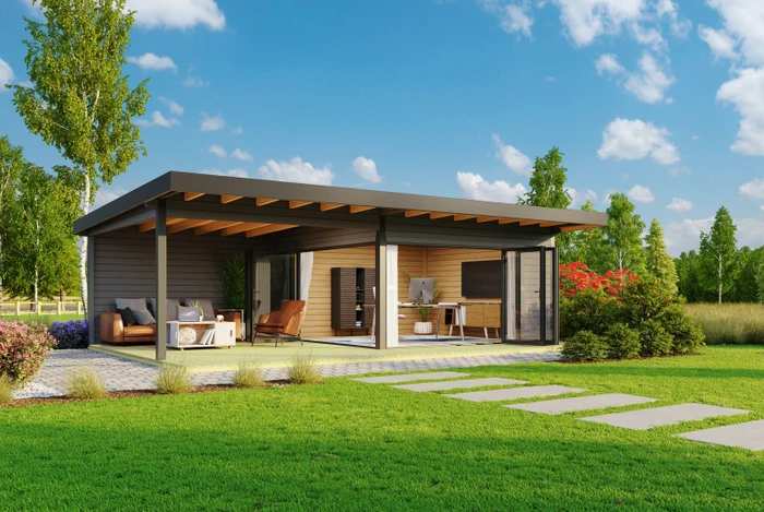 Lasita Maja Domeo 10 Gartenhaus carbongrau
