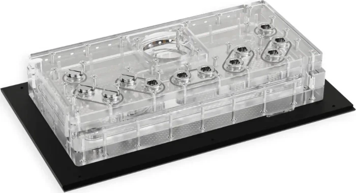 Alphacool Apex Distro Plate Dark Base Pro 901 Black VPP/D5, schwarz, Verteilerplatte