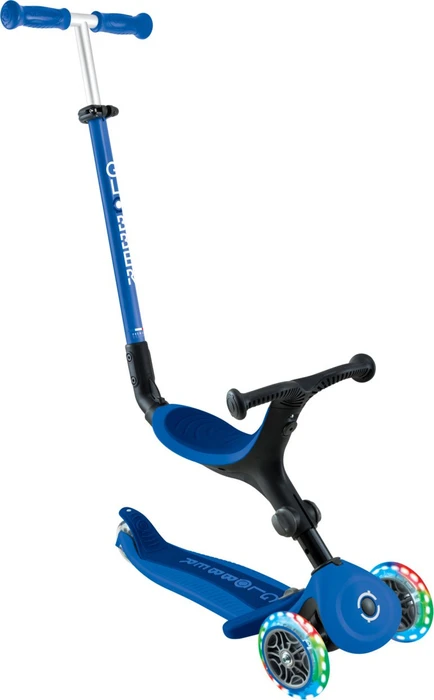 Globber Go Up Active Lights Kickboard navy blue/black