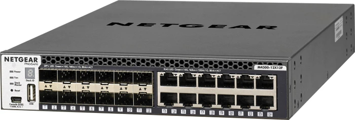 Netgear ProSAFE M4300 Desktop 10G Managed Switch, 12x RJ-45, 12x SFP+