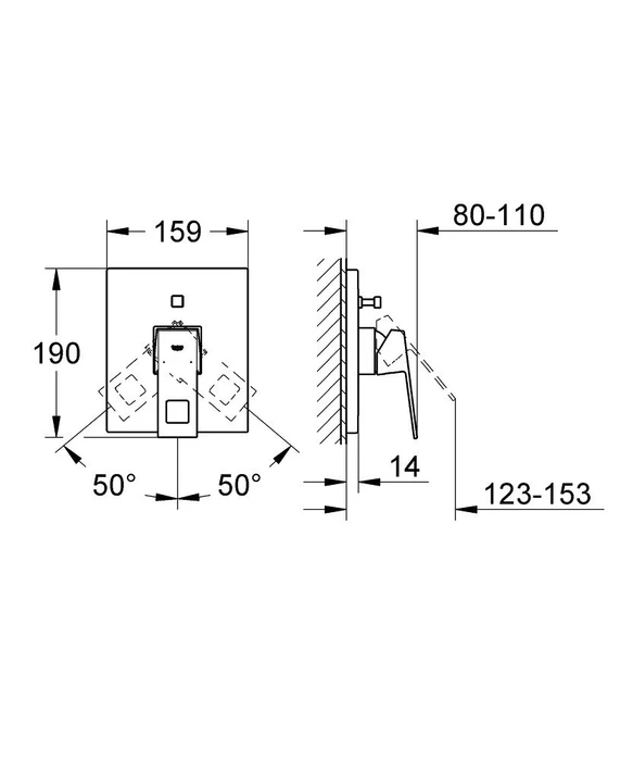 Grohe Eurocube Einhand-Wannenarmatur chrom