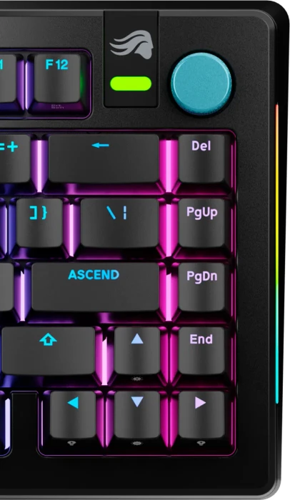 Glorious Gaming Rotary Knob für GMMK 3 PRO Tastatur und GMMK Numpads, Aluminium, Arctic Blue, blau, 1 Taste
