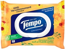 Tempo Mein Verwöhnmoment Calendula & Kamille feuchte Toilettentücher, 42 Stück