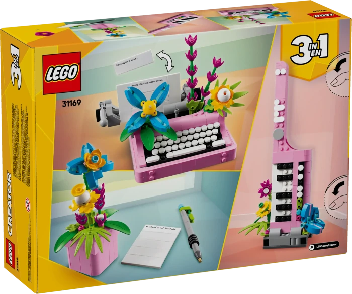 LEGO Creator 3in1 - Schreibmaschine mit Blumen