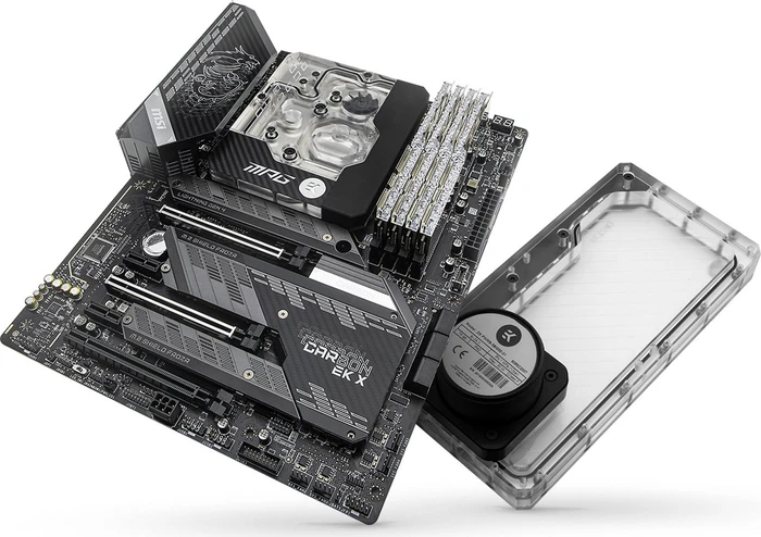 EK Water Blocks Quantum Line EK-Quantum MSI MPG Z590 Carbon EK X + Kinetic FLT 240 D5 PWM D-RGB Monoblock, Nickel, Acryl