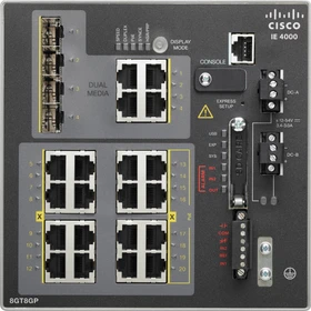 Cisco IE 4000 LAN Base Industrial Railmount Gigabit Managed Switch, 16x RJ-45, 4x RJ-45/SFP, 240W PoE+ (IE-4000-8GT8GP4G-E)