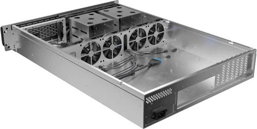Lanberg Servergehäuse 650/12, schwarz/grau, 2HE, ATX