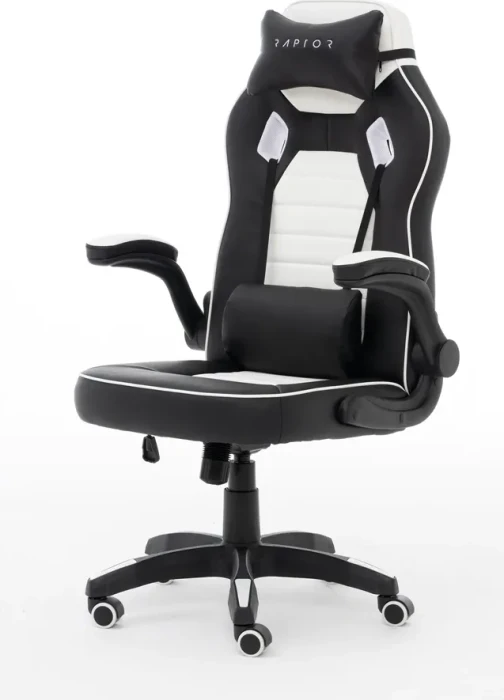Raptor Gaming GS-50 Gamingstuhl, schwarz/weiß