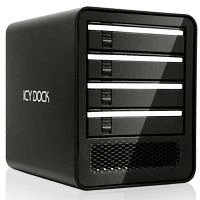 Icy Dock MB561US-4SB-1 schwarz, USB-A 2.0/eSATA
