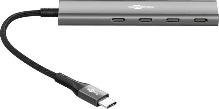 Wentronic goobay Slim 4-Port USB-Hub, 4x USB-C 3.0, USB-C 3.0 [Stecker]