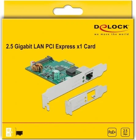 DeLOCK 2.5G LAN-Adapter, RJ-45, PCIe 2.1 x1, PoE+
