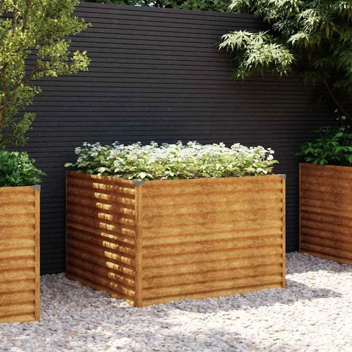 vidaXL Cortenstahl Hochbeet 100x100cm