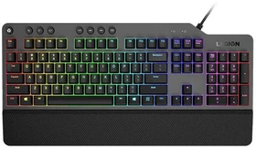 Lenovo Legion K500 Gaming Keyboard, LEDs RGB, RED Switches, Black/Iron Grey, USB, US (GY40T26478)