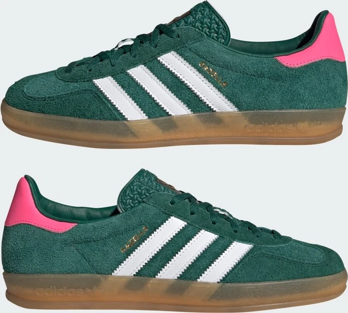 adidas Gazelle Indoor collegiate green/cloud white/lucid pink (Damen)
