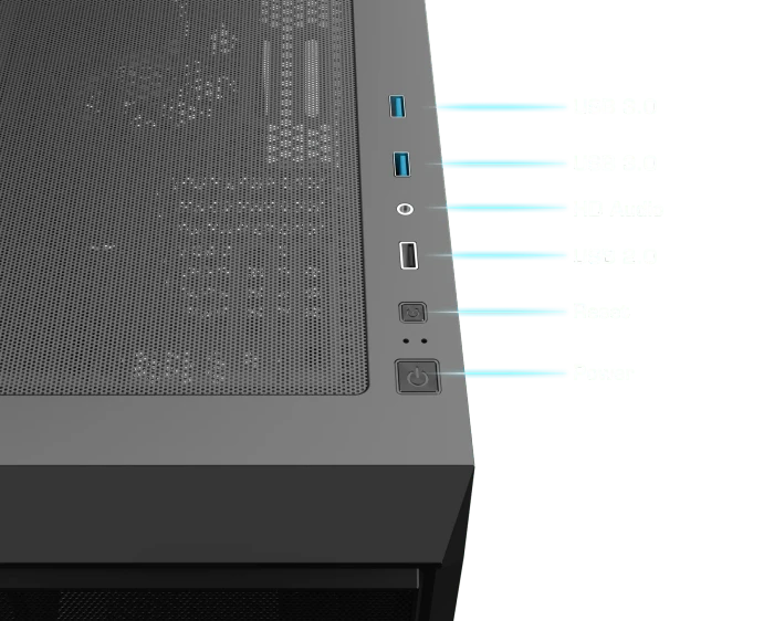 Raijintek Arcadia IV White, Glasfenster