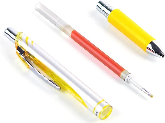 Pentel EnerGel XM BL77 Gelroller gelb/silber, 12er-Pack
